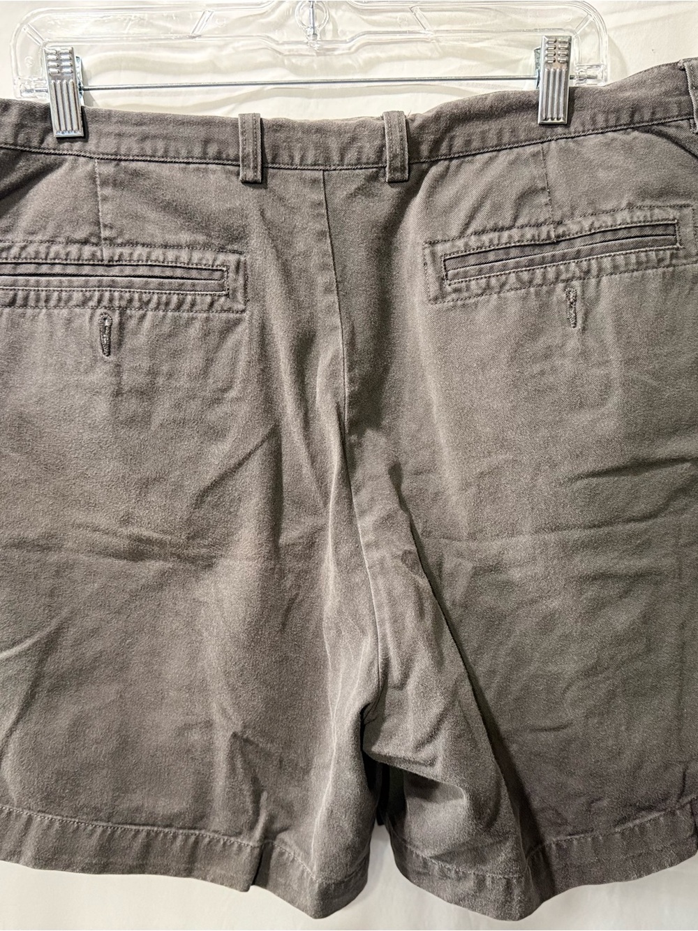 Dior Men's Dark Gray Flat-Front Cotton Shorts - Picture 2 of 3